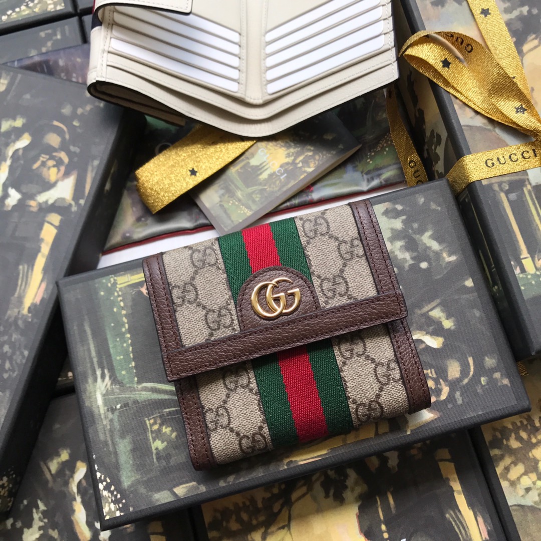 Gucci Ophidia GG French Flap Wallet 523173